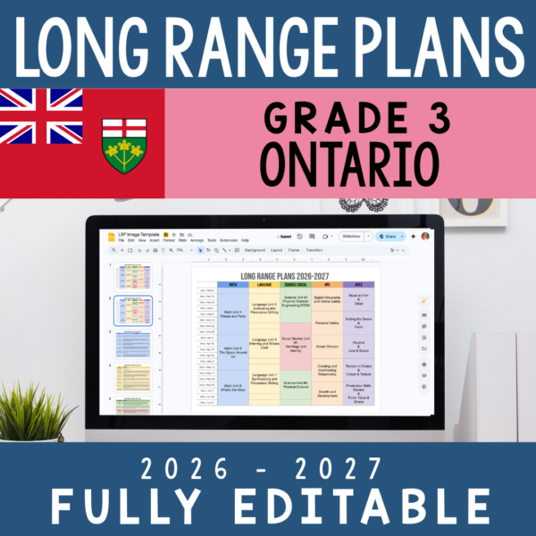 Ontario Long-Range Plan — Grade 3 (Editable Google Slides) - Madly Learning