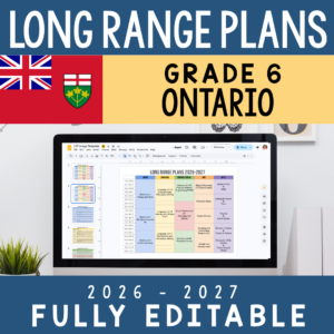 Ontario Long-Range Plan — Grade 6 (Editable Google Slides)