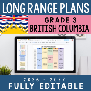 British Columbia Long-Range Plan — Grade 3 (Editable Google Slides)