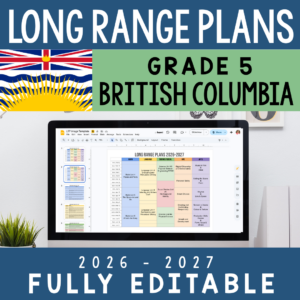 British Columbia Long-Range Plan — Grade 4 (Editable Google Slides)