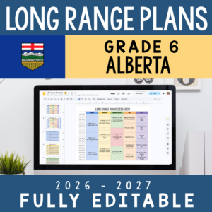 Alberta Long-Range Plan — Grade 6 (Editable Google Slides)