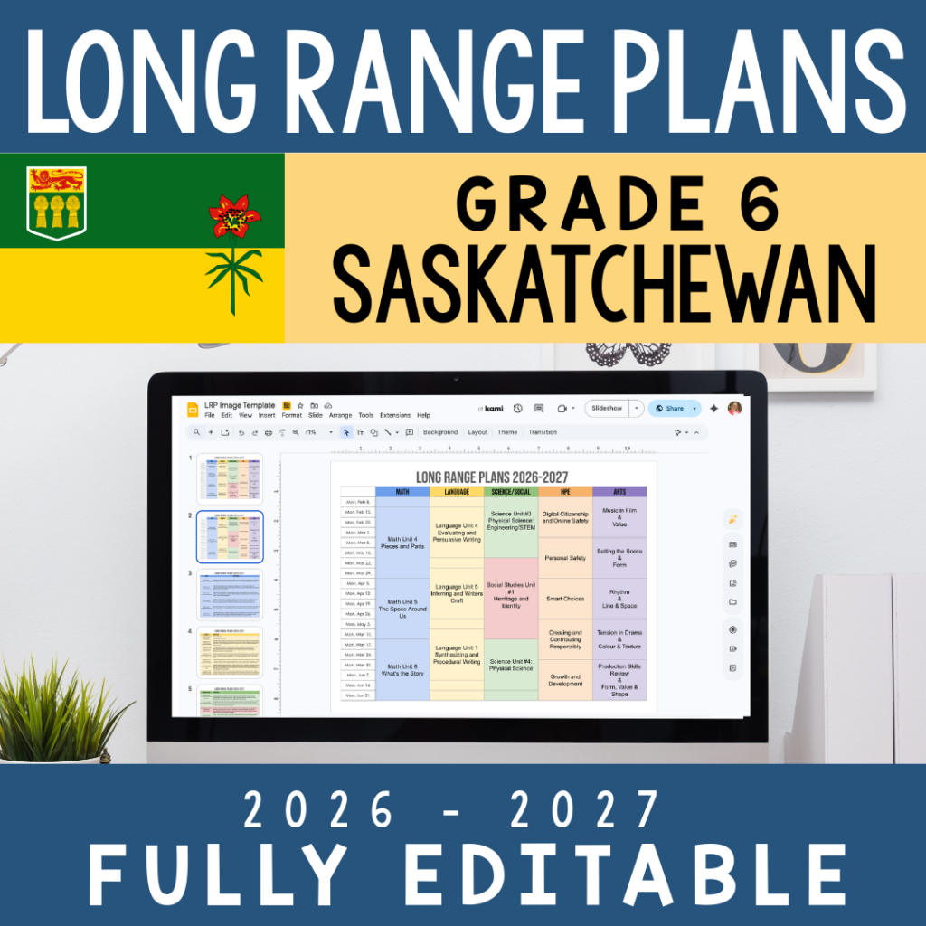 Saskatchewan Long-Range Plan — Grade 6 (Editable Google Slides) - Madly ...