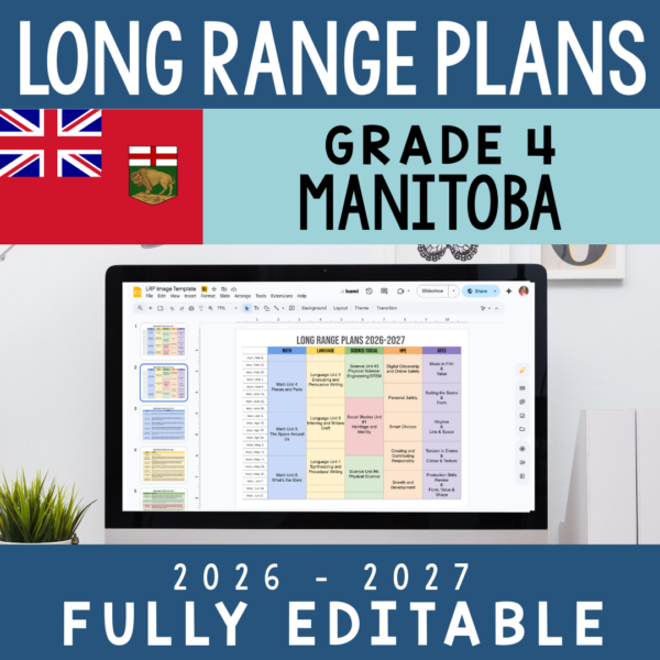 Manitoba Long-Range Plan — Grade 4 (Editable Google Slides) - Madly ...