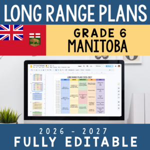 Manitoba Long-Range Plan — Grade 6 (Editable Google Slides)