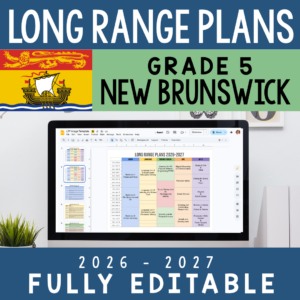 New Brunswick Long-Range Plan — Grade 5 (Editable Google Slides)