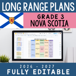 Nova Scotia Long-Range Plan — Grade 3 (Editable Google Slides)