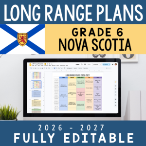Nova Scotia Long-Range Plan — Grade 6 (Editable Google Slides)