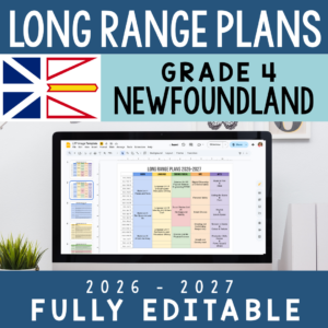 Newfoundland Long-Range Plan — Grade 4 (Editable Google Slides)