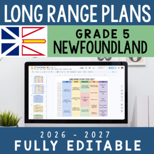 Newfoundland Long-Range Plan — Grade 5 (Editable Google Slides)