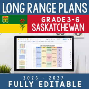 Saskatchewan Editable Long Range Plans Bundle - Grade 3-6