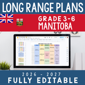 Manitoba Editable Long Range Plans Bundle - Grade 3-6