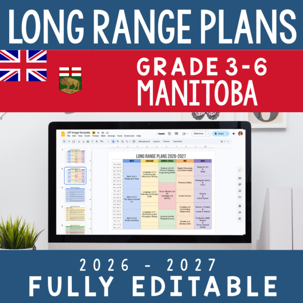 Manitoba Editable Long Range Plans Bundle - Grade 3-6 - Madly Learning